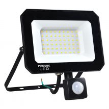 Phoebe LED Floodlight 50W Atlas-Mini PIR Sensor Warm White IP65 Black