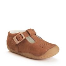 Baby Jack, Tan nubuck boys t-bar buckle pre-walkers