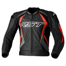 Rst Tractech Evo 4 Leather Motorcycle Jacket Fluro Red
