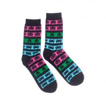 Space Invaders - Neon Colours Unisex 43/46 Socks - Black