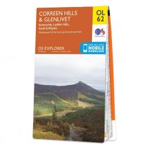 Ordnance Survey OS Map of Coreen Hills & Glenlivet: Explorer OL62