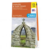 Ordnance Survey OS Map of Glen Esk & Glen Tanar: Explorer OL54