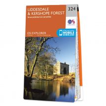 Ordnance Survey OS Map of Liddesdale & Kershope Forest: Explorer 324