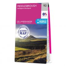 Ordnance Survey OS Map of Middlesbrough: Landranger 93
