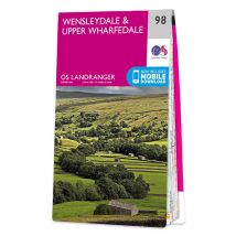 Ordnance Survey OS Map of Wensleydale & Upper Wharfedale: Landranger 98