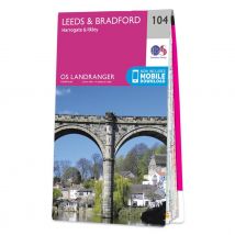 Ordnance Survey OS Map of Leeds & Bradford: Landranger 104