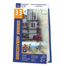 Ordnance Survey Ireland Map of County Leitrim, Longford, Sligo and Roscommon: OSI Discovery 33