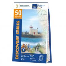 Ordnance Survey Ireland Map of County Dublin, Kildare, Meath and Wicklow: OSI Discovery 50