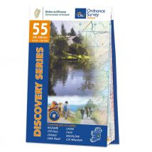 Ordnance Survey Ireland Map of County Kildare, Laois, Offaly and Wicklow: OSI Discovery 55