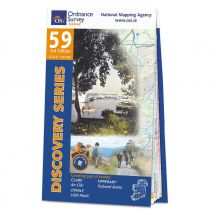 Ordnance Survey Ireland Map of County Clare, Offaly and Tipperary: OSI Discovery 59