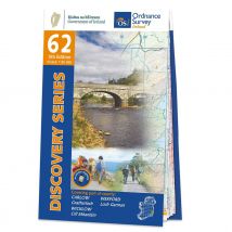 Ordnance Survey Ireland Map of County Carlow, Wexford and Wicklow: OSI Discovery 62