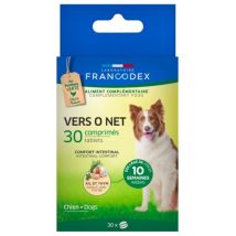 Vers O Net Boite De 30 Comprimés Sécables Pour Chiots Et Chien - Francodex