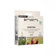 Pipettes Insectifuges Bio Pour Poules Par 6 - Biovetol - Biovetol