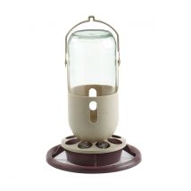 AbreUVoir / Mangeoire Oiseaux Bouteille En Verre 1L Marron Et Beige - Fauna - Gaun