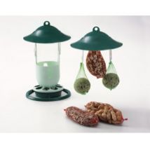 AUVent Pour Mangeoire Ou AbreUVoir Oiseaux Avec Réservoir En Verre Bird Vert - Fauna