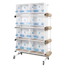 Batterie D'élevage 8 Cages 58x30x36 - Pour Oiseaux - 2GR