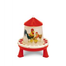 Mangeoire Poule En Plastique Eco 4kg Happy Range Avec Pieds - Gaun