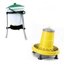 Kit AbreUVoir Seau Rivus 17l Mangeoire 8,5kg À Pieds - River Systems - Pour Poule - Animal Valley