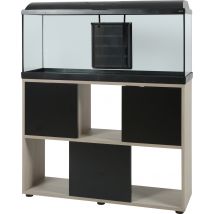 Kit Aquarium Poisson Tana Led 100 Noir Et Meuble Iseo Tana 100 Mélaminé Noir - Zolux