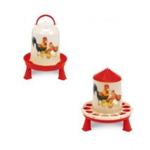 Kit AbreUVoir 5L Mangeoire 4kg Poule À Pieds Plastique Gamme Eco Happy Range - Gaun
