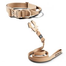 Laisse Lighter Swivel Combat Et Collier Lighter Combat Collar 4cm Beige Taille L - Bullybillows - Pour Chien - BullyBillows