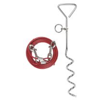 Laisse D'attache Avec Ancrage Spirale - Pour Chien - Kerbl