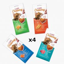 Lot De 16 Friandises À Lécher Chat Creamy 10g Saveurs Mixtes - - Hagen