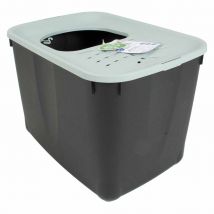 Maison De Toilette Chat Entrée Par Le Haut Micia Eco Top Noir Et Ice - DUVoplus - Laroy Group