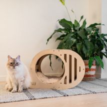 Maison Pour Chat En Bois Et Bambou Tara - Ebi - Laroy Group