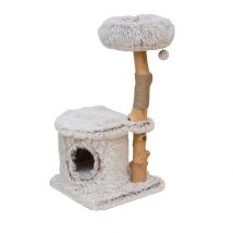 Arbre À Chat Oslo Long Hair Pluche Beige 80cm - Ebi - Laroy Group