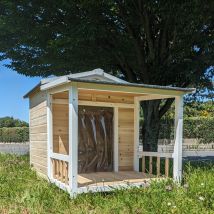 Edition Limitée - Niche Berger Australien Pour Chien Toit Shingle Et Terrasse CoUVerte - Creme - Taille L - Animal Valley