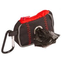 Sac Pour Sachets À Déjections Noir/rouge,8 X 5, 5 X 4 cm - Pour Chien - Kerbl