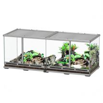 Terrarium Reptile 118x45x45 Gris Profil Bas - Terratlantis - Terratlantis