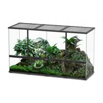 Terrarium paludarium reptile et amphibien 132x45x75 - Terratlantis - Noir