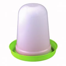 Abreuvoir Poule En Plastique Gamme Super Eco 5L Vert et Blanc - Gaun - pour Poulailler