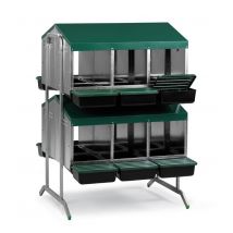 Batterie De Pondoirs Poule 12 Compartiments - Gaun - pour Poulailler