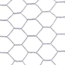 Grillage Acier Galvanisé à Froid Triple Torsion 25m x 1m Épaisseur 0,8 Mm - Liquidation - - Animal Valley - pour Poulailler