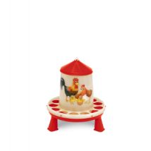 Mangeoire Poule En Plastique Gamme Eco 2kg Happy Range Avec Pieds - Gaun - pour Poulailler