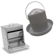 Kit Anti Nuisible 4/6 Poules Abreuvoir 8L et Mangeoire 10kg