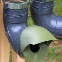 Mangeoire Pour Poule En Plastique Vert Tube Opaque Gris 7kg Prima 2 - Evena - Evena - pour Poulailler