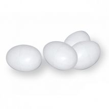 Lot De 2 Œufs Artificiels Pour Poule En Plastique Blanc - Gaun - pour Poulailler