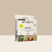 Pipettes Antiparasitaires Insectifuges et Acarifuges Bio Pour Animaux De Basse-cour Par 3 + 1 Offerte - Biovetol - Biovetol - pour Poulailler