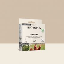 Pipettes Antiparasitaires Insectifuges et Acarifuges Bio Pour Animaux De Basse-cour Par 6 - Biovetol - Biovetol - pour Poulailler