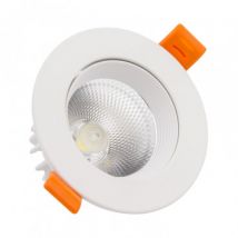 Foco Downlight LED 15W COB Direccionable Circular Blanco Corte Ø113 mm No Flicker No Flicker Instalación: