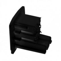 Tapa Final Cuadrada para Carril Trifásico Negro