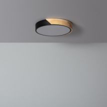 Plafón LED 18W Circular Madera Ø320 mm CCT Seleccionable Semi-Dari Negro
