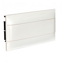 Caixa de Encastrar Practibox S para Divisórias Pré-fabricadas Porta Transparente 1x18 Módulos LEGRAND 137076 Branco