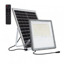 Foco Proyector LED Solar 20W 100lm/W IP65 con Control Remoto Blanco Frío 6000K - 6500K