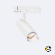 Foco Carril LED Trifásico 30W Fasano Cilíndrico Bisel CCT No Flicker Regulável DALI Branco Seleccionável (2700K-3200K-4000K)