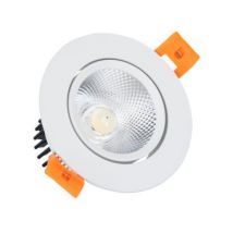 Foco Downlight LED 7W COB Direccionable Circular Blanco Corte Ø 70 mm No Flicker No Flicker Instalación: